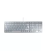 Πληκτρολόγιο CHERRY KC 6000 λεπτό Universal USB AZERTY βελγικό ασημί, λευκό