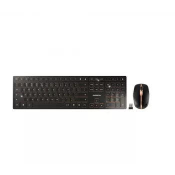 Λεπτό πληκτρολόγιο και ποντίκι CHERRY DW 9000 Universal RF Wireless + Bluetooth QWERTY US English μαύρο