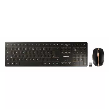 Cherry DW 9100 Slim ασύρματο σετ πληκτρολογίου και ποντικιού, ιταλικό layout, μαύρο/μπρονζέ