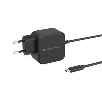 Conceptronic OZUL04BE 67W GaN USB PD Φορτιστής, ενσωματωμένο καλώδιο USB-C