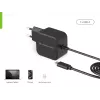 Conceptronic OZUL04BE 67W GaN USB PD Φορτιστής, ενσωματωμένο καλώδιο USB-C