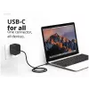 Conceptronic OZUL04BE 67W GaN USB PD Φορτιστής, ενσωματωμένο καλώδιο USB-C