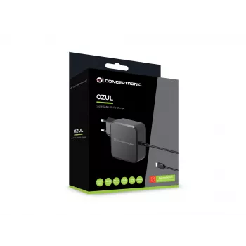 Conceptronic OZUL05BE Φορητός φορτιστής Universal Μαύρος AC Εσωτερικού χώρου