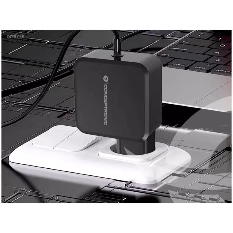 Conceptronic OZUL05BE Φορητός φορτιστής Universal Μαύρος AC Εσωτερικού χώρου