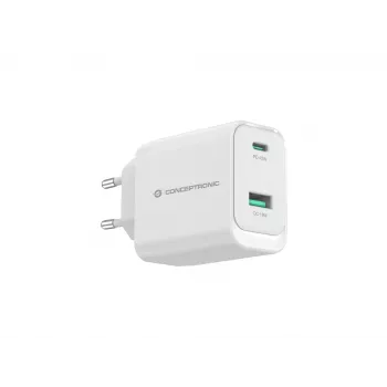 Conceptronic ALTHEA20W45 2-Port 45W GaN USB PD Φορτιστής, USB-C x 1, USB-A x 1, QC 3.0, PPS, PD 3.0