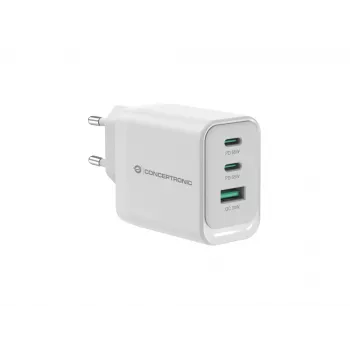 Conceptronic ALTHEA21W65 3-Port 65W GaN USB PD Φορτιστής, USB-C x 2, USB-A x 1, QC 3.0, PPS, PD 3.0