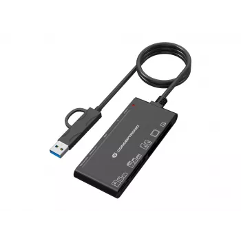 Κάρτα ανάγνωσης 7 σε 1 CONCEPTRONIC BIAN10B — USB 3.2 Gen 1 Type-A/Type-C, CF/MMC/MS/SD/MicroSD/xD, μαύρο