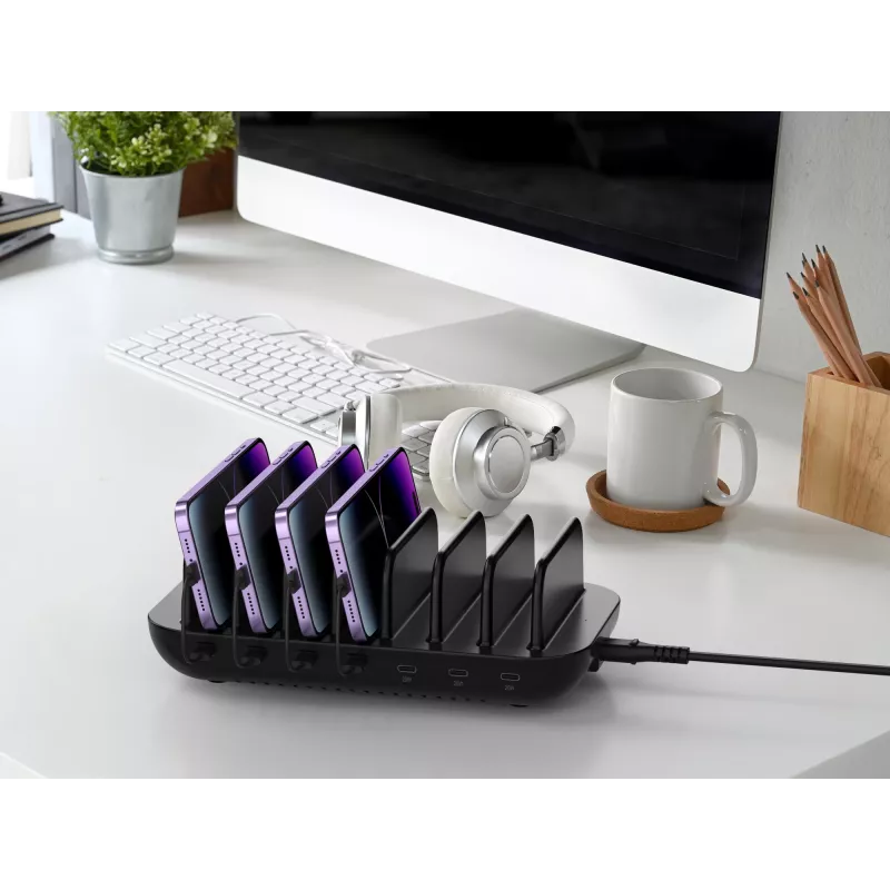 Conceptronic OZUL07B Σταθμός φόρτισης USB PD 160W 7 θυρών, USB-C x 7, PD 3.0