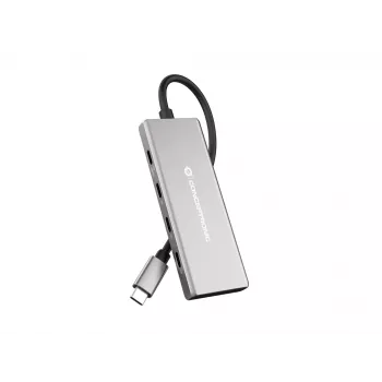 Conceptronic HUBBIES17G Διανομέας διασύνδεσης USB 3.2 Gen 2 (3.1 Gen 2) Type-C 10000 Mbit/s γκρι