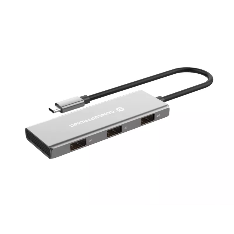 Conceptronic HUBBIES17G Διανομέας διασύνδεσης USB 3.2 Gen 2 (3.1 Gen 2) Type-C 10000 Mbit/s γκρι