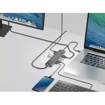 Conceptronic DONN Προσαρμογέας διανομέα USB 9 σε 1 Πολλαπλών λειτουργιών