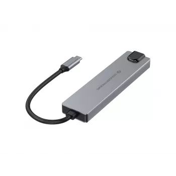 Conceptronic DONN29G Θήκη σύνδεσης 6 σε 1 USB 3.2 Gen 2, 4K60Hz HDMI, USB-A 10Gbps x 2, USB-C 10Gbps, GbE LAN, 140W USB PD 3.1