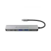 Θήκη σύνδεσης 6 σε 1 USB 3.2 Gen 1 CONCEPTRONIC DONN33G HDMI, 2×USB-A 5Gbps, 2×USB-C 5Gbps, 100W USB PD, ασημί
