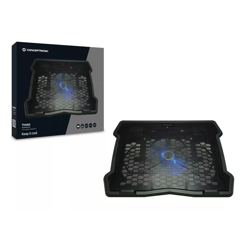 Conceptronic THANA05B Βάση ψύξης φορητού υπολογιστή 39,6 cm (15,6 ίντσες) μαύρο