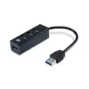 Διανομέας USB Conceptronic HUBBIES Διανομέας USB 3.0 4 θυρών με προσαρμογέα USB-C OTG