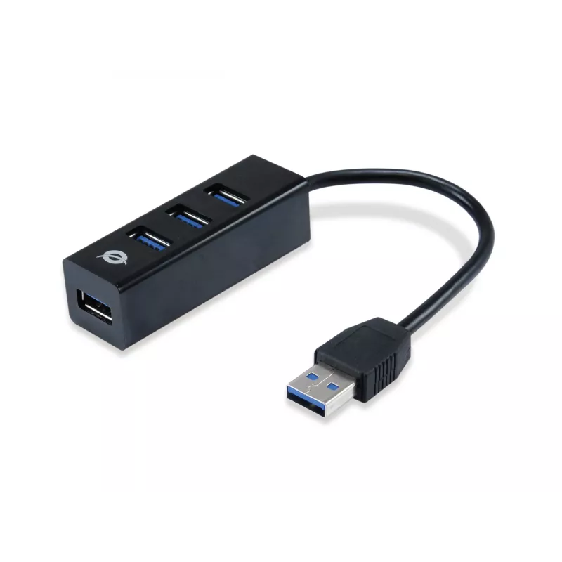 Διανομέας USB Conceptronic HUBBIES Διανομέας USB 3.0 4 θυρών με προσαρμογέα USB-C OTG