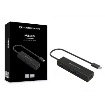 Conceptronic HUBBIES Διανομέας USB-C σε 4 θυρών USB 3.0