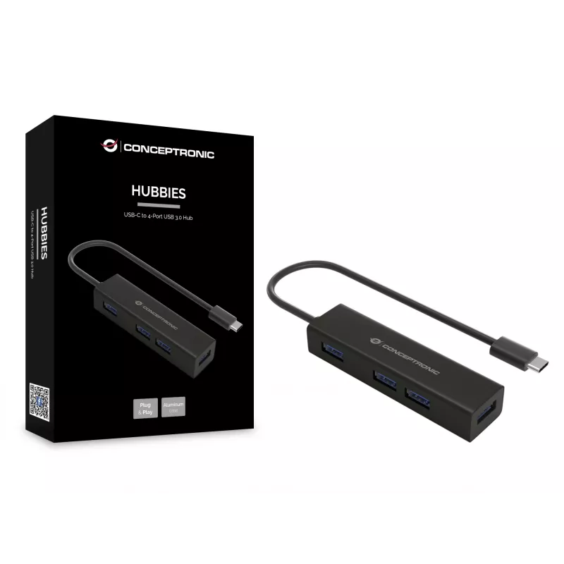 Conceptronic HUBBIES Διανομέας USB-C σε 4 θυρών USB 3.0