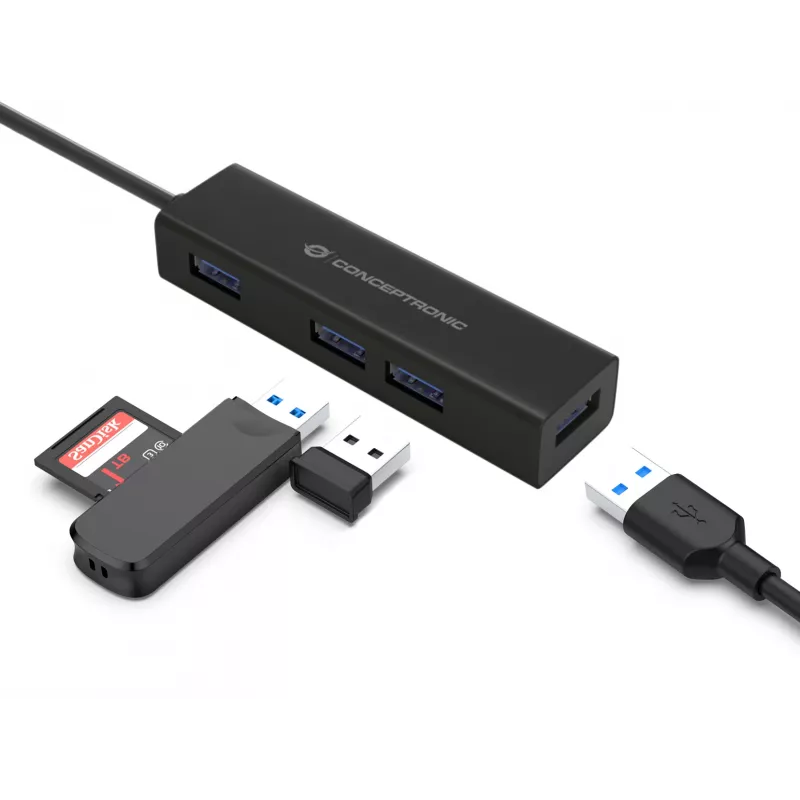 Conceptronic HUBBIES Διανομέας USB-C σε 4 θυρών USB 3.0