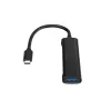 Conceptronic HUBBIES Διανομέας USB 3.0 4 θυρών, 2 θύρες USB-C και 2 θύρες USB-A, θήκη αλουμινίου, βύσμα USB-C αρσενικό