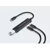 Conceptronic HUBBIES Διανομέας USB 3.0 4 θυρών, 2 θύρες USB-C και 2 θύρες USB-A, θήκη αλουμινίου, βύσμα USB-C αρσενικό
