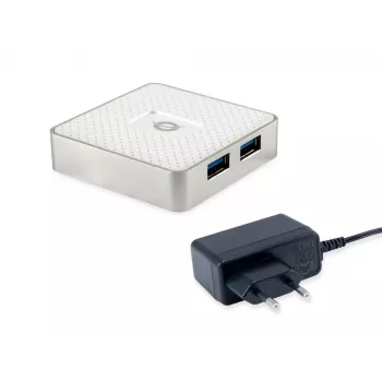 Conceptronic HUBBIES03W Διανομέας διασύνδεσης USB 3.2 Gen 1 (3.1 Gen 1) Micro-B 5000 Mbit/s λευκό