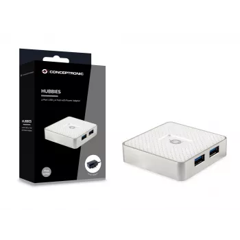 Conceptronic HUBBIES03W Διανομέας διασύνδεσης USB 3.2 Gen 1 (3.1 Gen 1) Micro-B 5000 Mbit/s λευκό