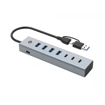 Conceptronic HUBBIES20G Διανομέας USB 3.0 7 θυρών, 5 Gbit/s, USB-C x 3, USB-A x 4