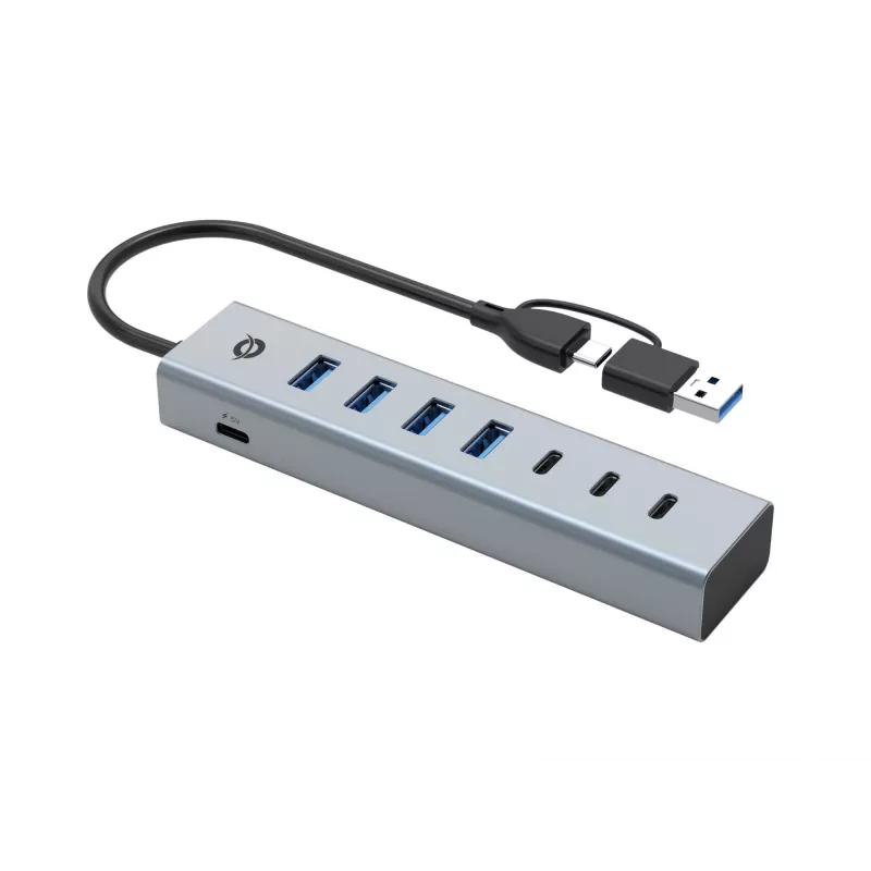 Conceptronic HUBBIES20G Διανομέας USB 3.0 7 θυρών, 5 Gbit/s, USB-C x 3, USB-A x 4