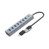 Conceptronic HUBBIES21GP Διανομέας USB 3.0 7 θυρών με τροφοδοτικό, 5 Gbit/s, USB-A x 7
