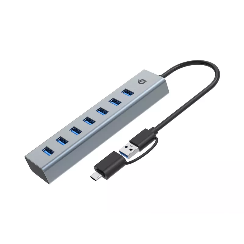 Conceptronic HUBBIES21GP Διανομέας USB 3.0 7 θυρών με τροφοδοτικό, 5 Gbit/s, USB-A x 7