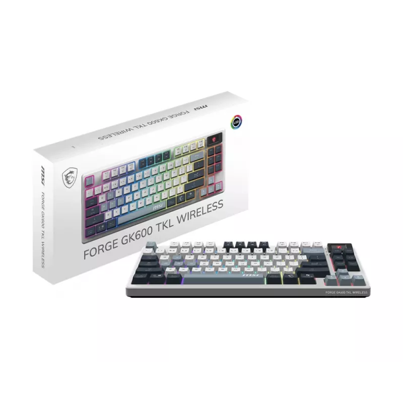 MSI Forge GK600 TKL Wireless Sky Gaming Πληκτρολόγιο, DE (QWERTZ) Layout