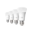Smart Λάμπα Philips A60 E27, Bluetooth/Zigbee, 6 W, 810 lm, λευκή, συσκευασία 4 τεμ.