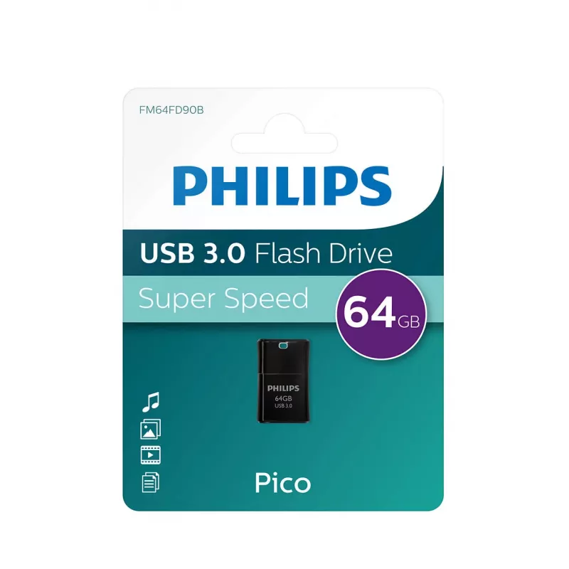 Philips Pico Edition 3.0 USB stick 64 GB USB Type-A 3.2 Gen 1 (3.1 Gen 1) μαύρο