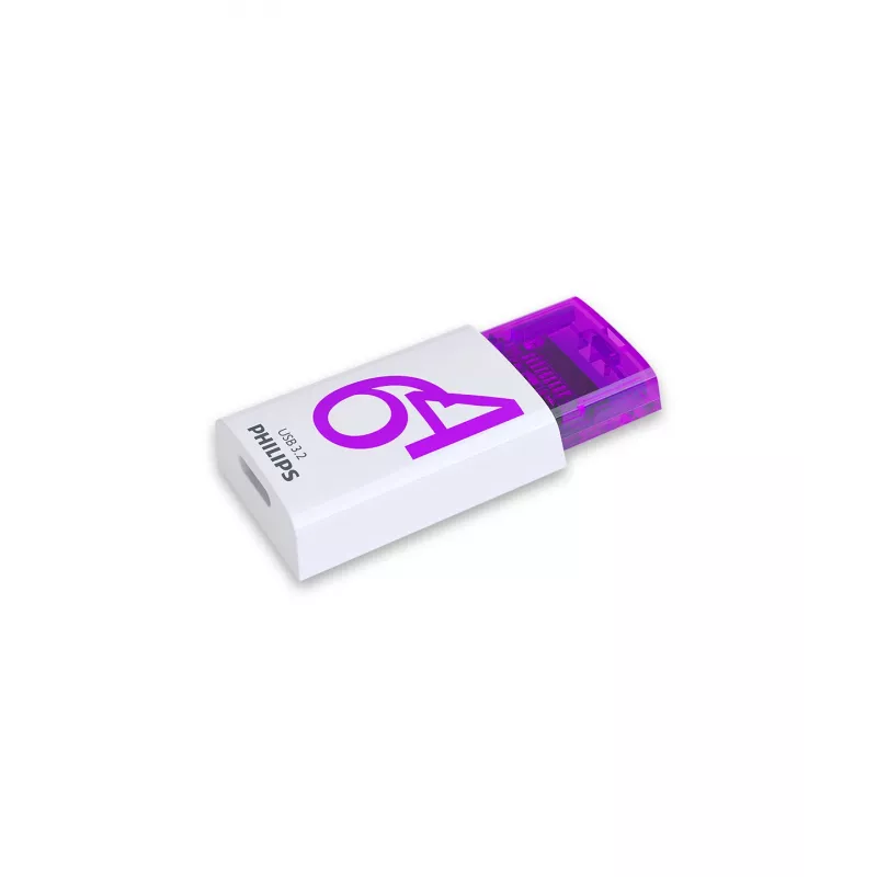 Philips Click USB-Flash-Laufwerk 64 GB USB Type-C 3.2 Gen 1 (3.1 Gen 1) Βιολετί, Λευκό