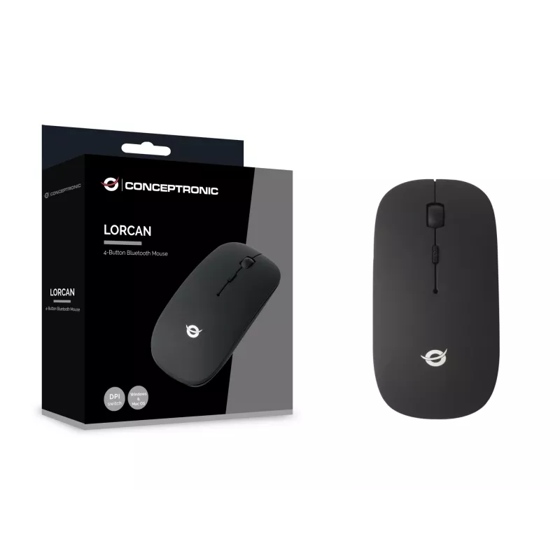 Conceptronic LORCAN01B Ποντίκι Bluetooth 4 κουμπιών