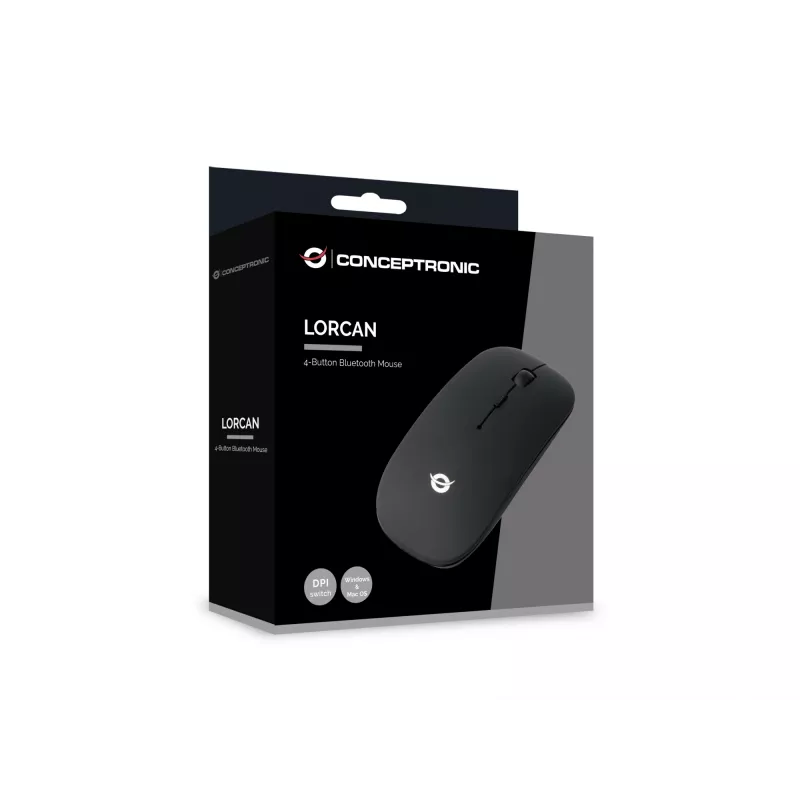Conceptronic LORCAN01B Ποντίκι Bluetooth 4 κουμπιών