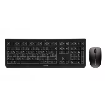 CHERRY DW 3000 Πληκτρολόγιο Ποντίκι σε συσκευασία Universal RF Wireless AZERTY Βελγικό Μαύρο
