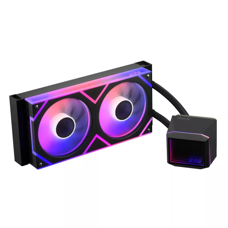ADATA XPG Levante II 240 υδρόψυξη AIO επεξεργαστή, 240 mm, 2 ανεμιστήρες ARGB 120 mm, μαύρη