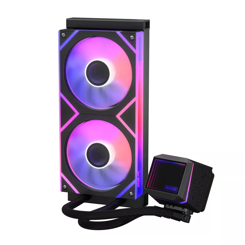 ADATA XPG Levante II 240 υδρόψυξη AIO επεξεργαστή, 240 mm, 2 ανεμιστήρες ARGB 120 mm, μαύρη
