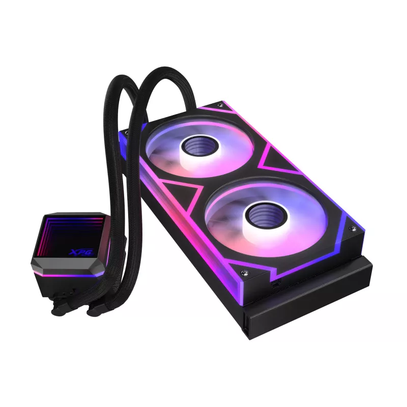 ADATA XPG Levante II 240 υδρόψυξη AIO επεξεργαστή, 240 mm, 2 ανεμιστήρες ARGB 120 mm, μαύρη