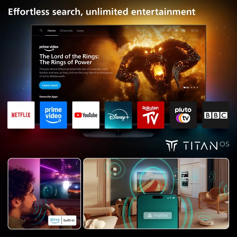 Philips Ambilight 85MLED910/12 65 ίντσες 4K Ultra HD QD-Mini LED τηλεόραση