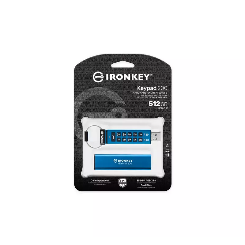 Μονάδα USB Flash Kingston Technology 512GB USB Type-A IronKey 200