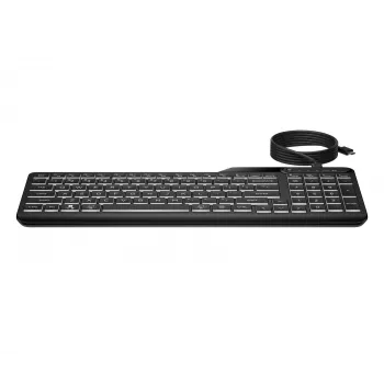 HP 400 Πληκτρολόγιο με οπίσθιο φωτισμό Ενσύρματο Πλήρους μεγέθους USB Μαύρο