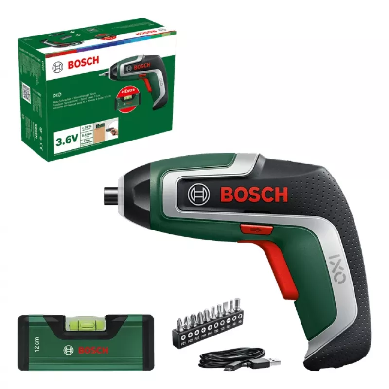 Κατσαβίδι μπαταρίας Bosch IXO 7 με σετ 32 τεμ. bits, επαναφορτιζόμενο χειροκίνητο κατσαβίδι