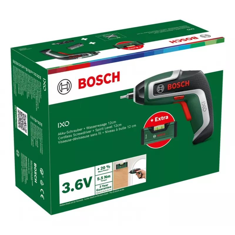 Κατσαβίδι μπαταρίας Bosch IXO 7 με σετ 32 τεμ. bits, επαναφορτιζόμενο χειροκίνητο κατσαβίδι