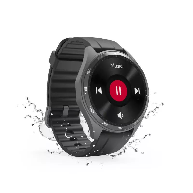 Hama 7010 έξυπνο ρολόι, 3,63 cm (1,43") AMOLED, GPS, IP68, μαύρο
