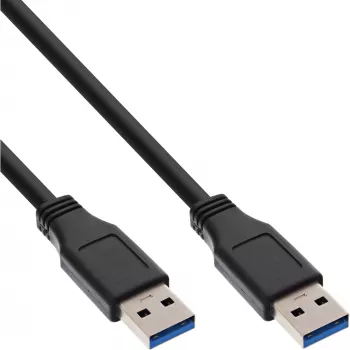 InLine Καλώδιο USB 3.2 Gen.1 Type-A αρσενικό / Type-A αρσενικό, μαύρο, 1m