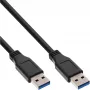 InLine Καλώδιο USB 3.2 Gen.1 Type-A αρσενικό / Type-A αρσενικό, μαύρο, 1m