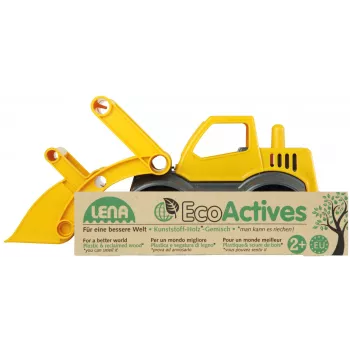 Lena EcoActives Earth Mover, Τρακτέρ, 2 έτος(-η), Πλαστικό, Ξύλο, Μαύρο, Γκρι, Κίτρινο